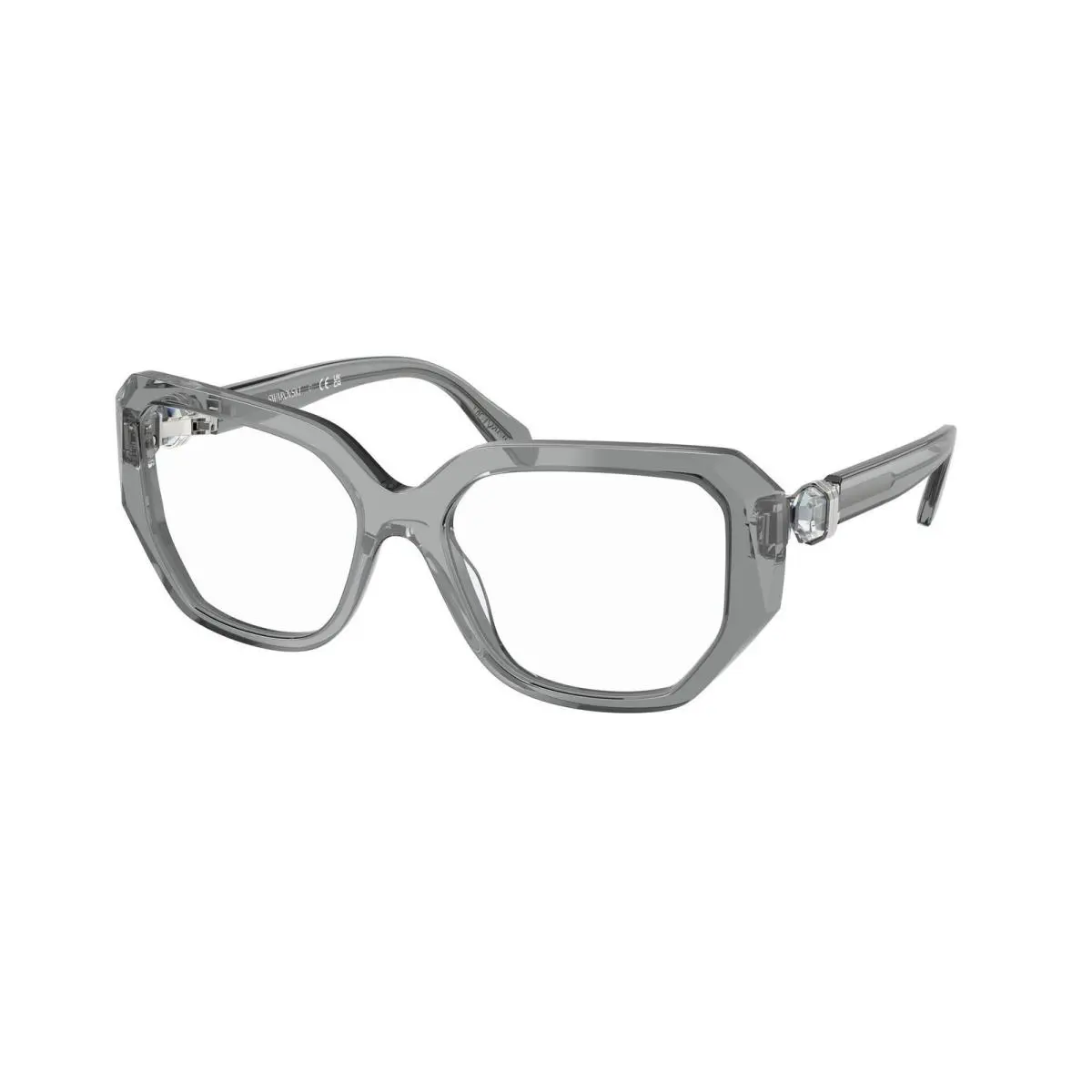 SK 2035 Transparent Grey Demo Lens 1062 Size 55 Eyeglasses by Swarovski