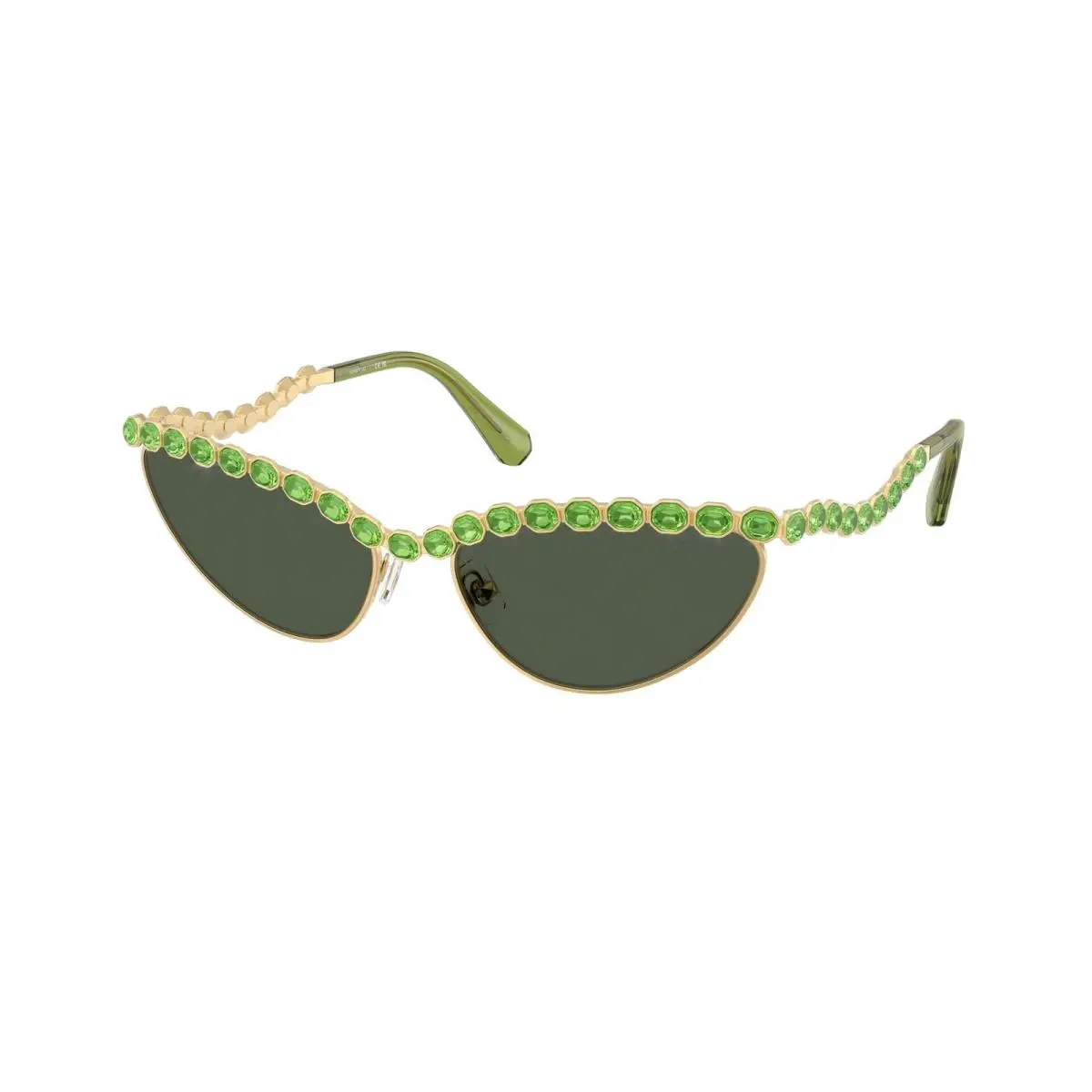 Swarovski SK 7030 Gold / Light Green 401782 Size 59 Sunglasses