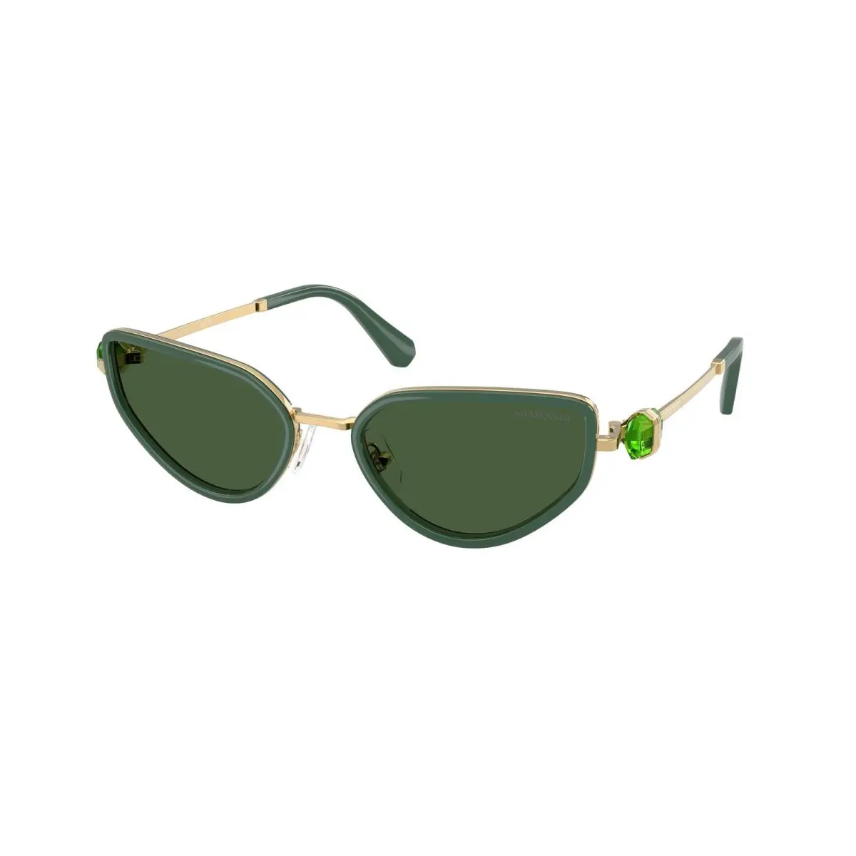 SK 7027 Gold/dark Green / Dark 403371 Size 56 Sunglasses by Swarovski