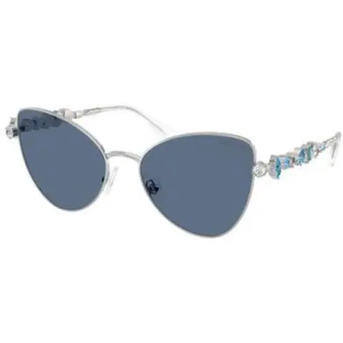 SK 7034 Silver / Dark Blue 401A80 Size 56 Sunglasses by Swarovski