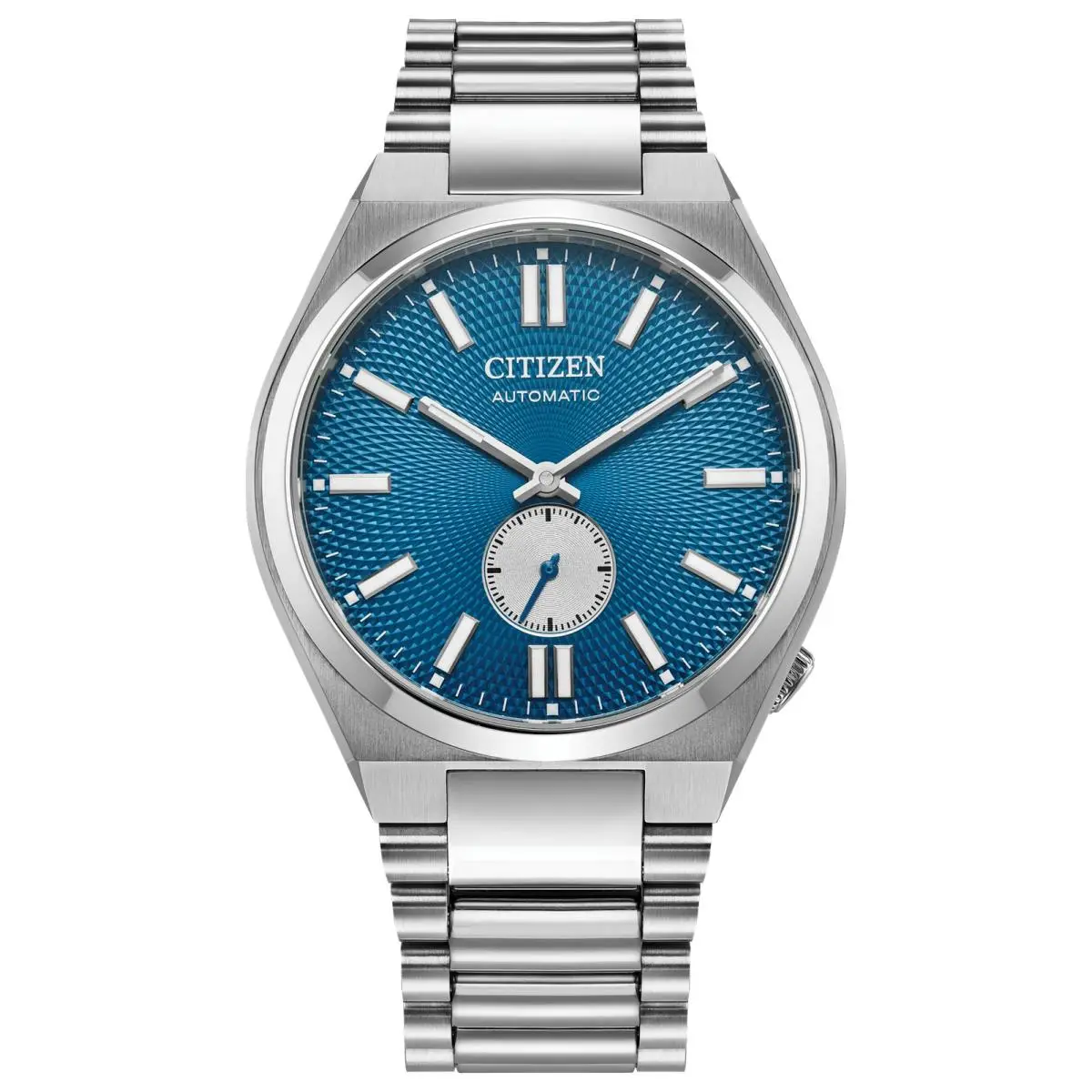Citizen NK5010-51L Tsuyosa Small Second Blue Dial Automatic Watch - Dial: Blue, Band: Silver-tone, Bezel: Silver-tone