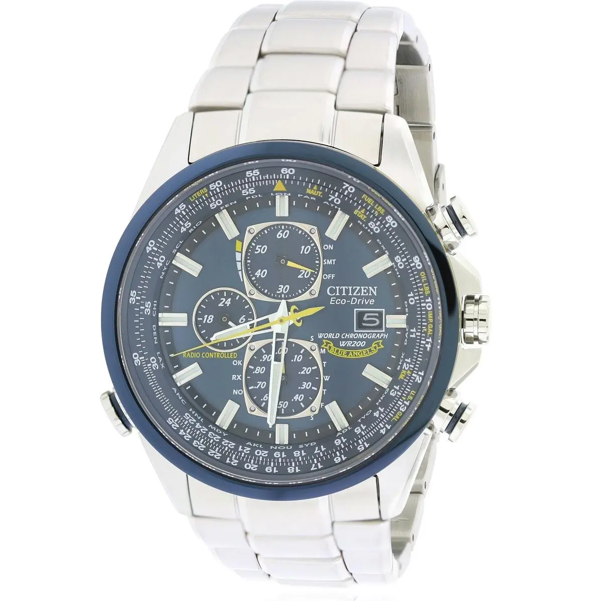 Citizen Eco-drive Blue Angels Chronograph Atomic Mens Watch AT8020-54L