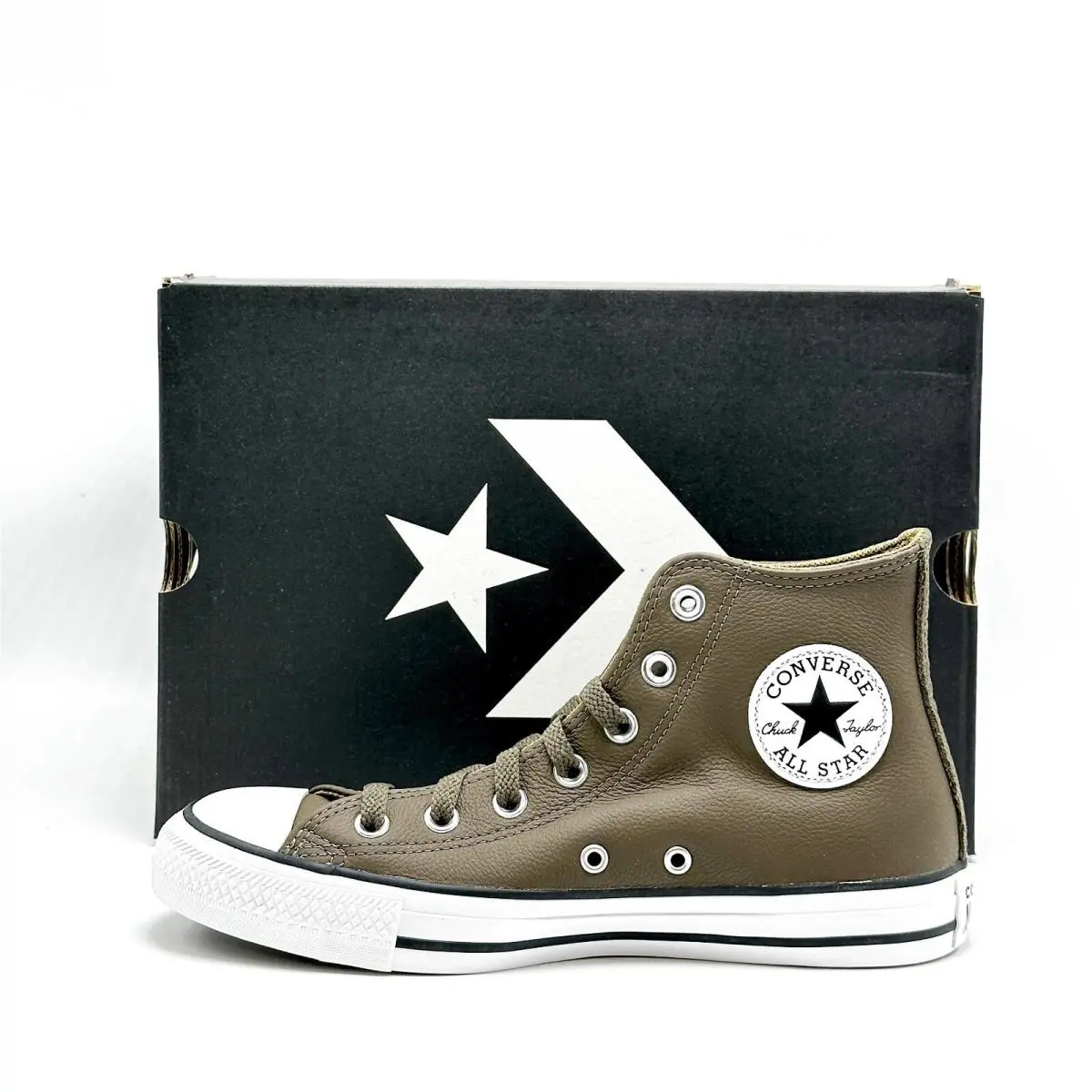 Converse shoes - Converse Chuck Taylor All Star HI (High Top) - A05592C - Engine Smoke / Squirmy Worm Brown / Egret 8