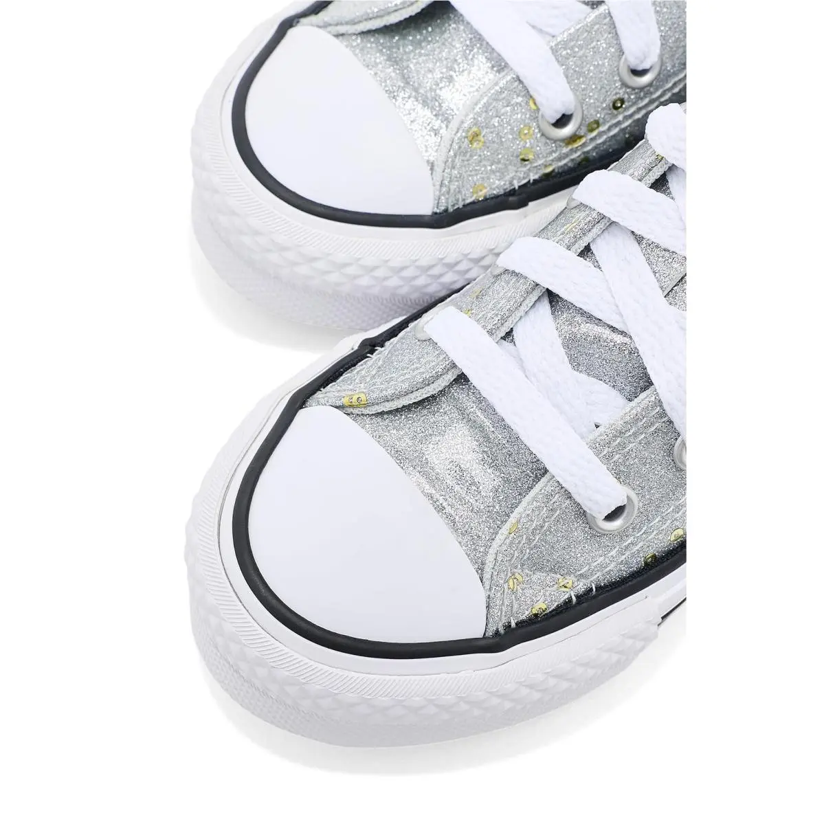 Converse shoes - Silver/Gold/White 4
