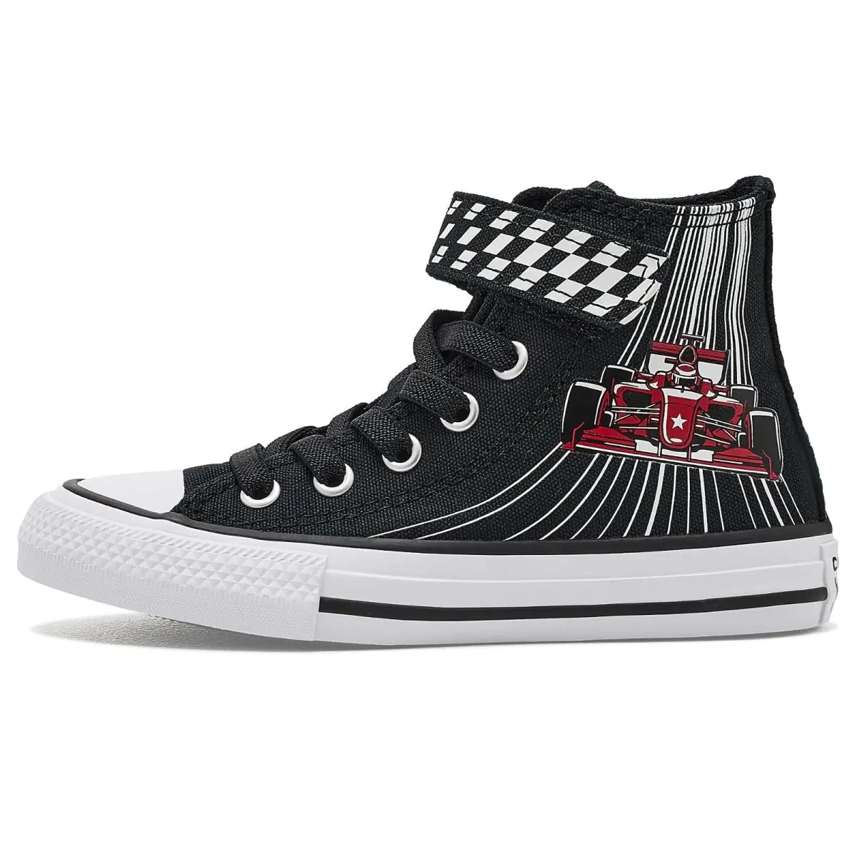 Converse shoes - Black/White/Red 2
