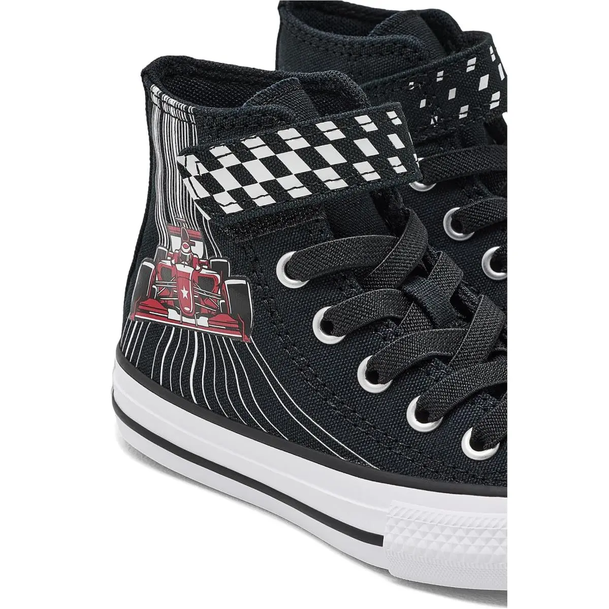 Converse shoes - Black/White/Red 4