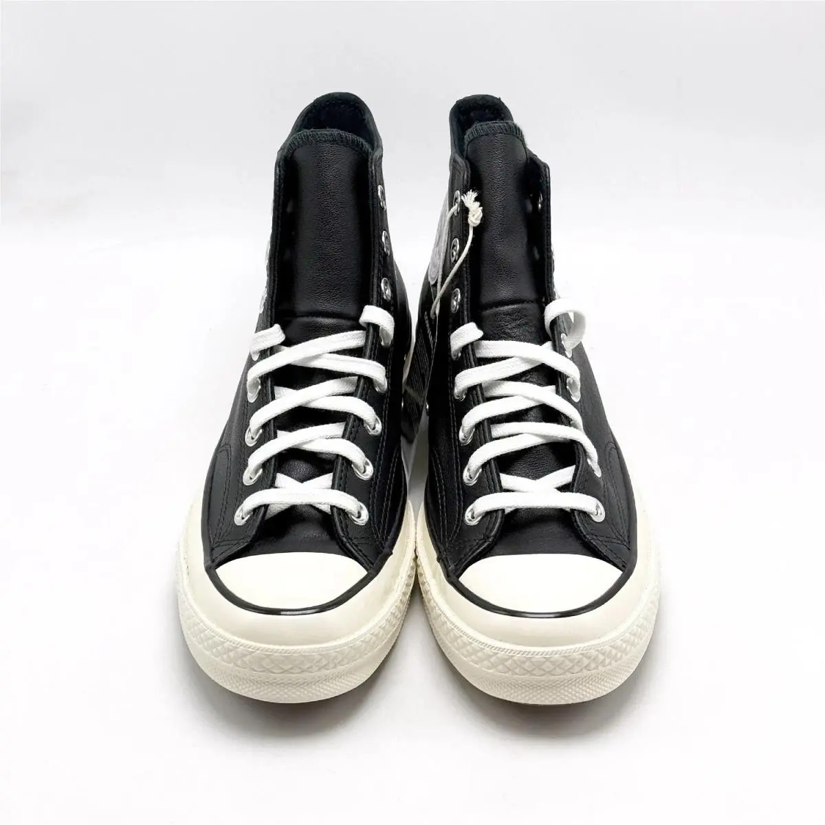 Converse shoes - Converse Chuck 70 Leather HI (High Top) - A07200C - Black / White / Egret 5