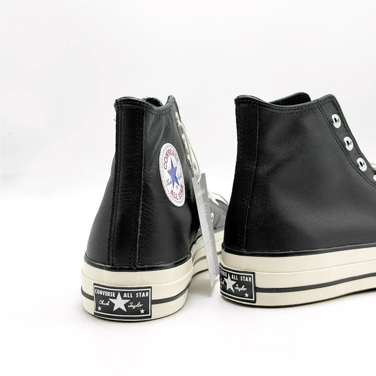 Converse shoes - Converse Chuck 70 Leather HI (High Top) - A07200C - Black / White / Egret 7