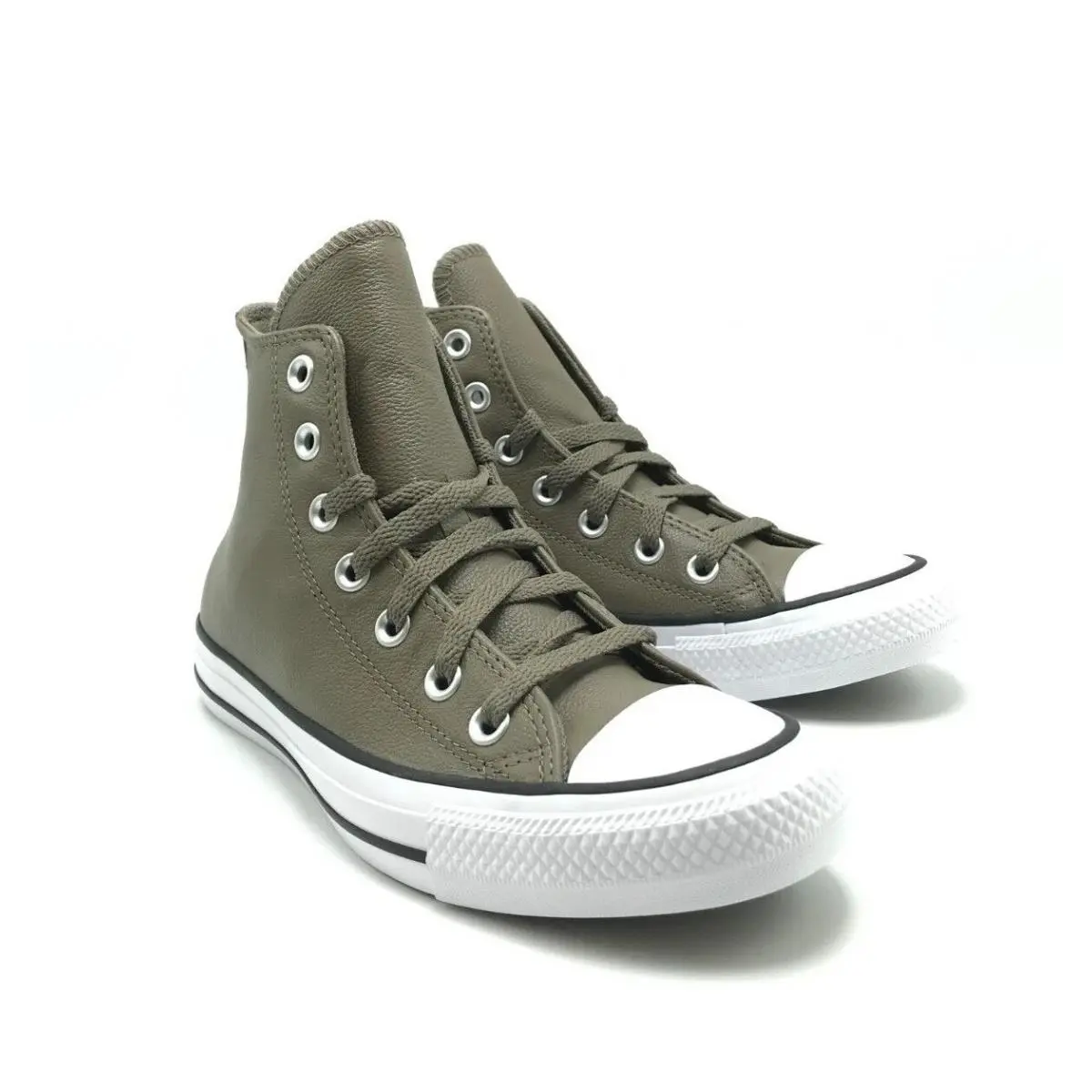Converse shoes - Converse Chuck Taylor All Star Leather Hi - A09482C - Classic Taupe / Dark Matter (Neutral Earth Tone) 7
