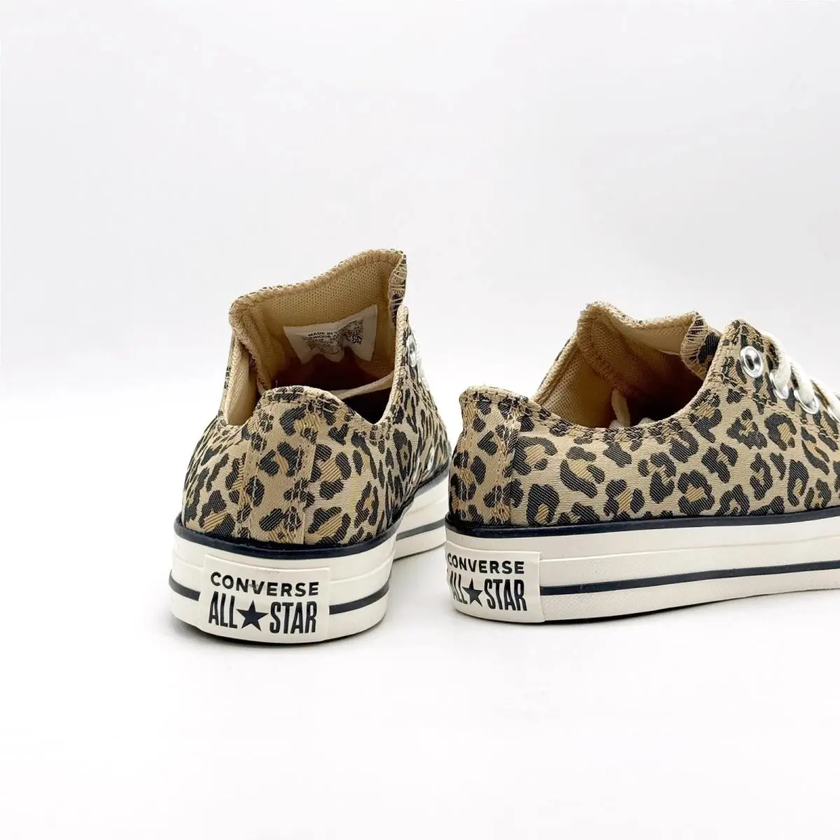 Converse shoes - Converse Chuck Taylor All Star OX - A19182F - Egret / Black / Honey Stick (Leopard Jacquard) 1