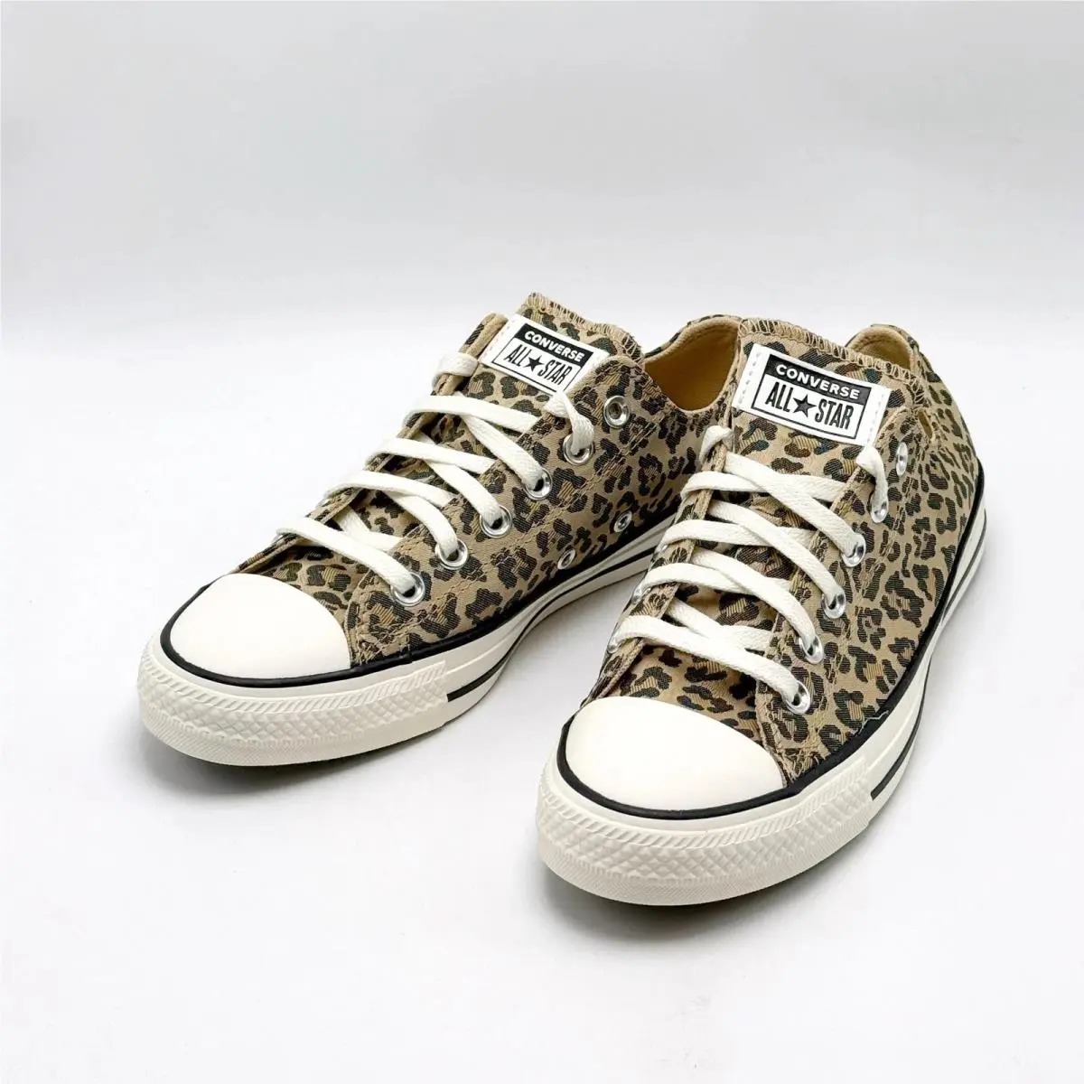 Converse shoes - Converse Chuck Taylor All Star OX - A19182F - Egret / Black / Honey Stick (Leopard Jacquard) 4