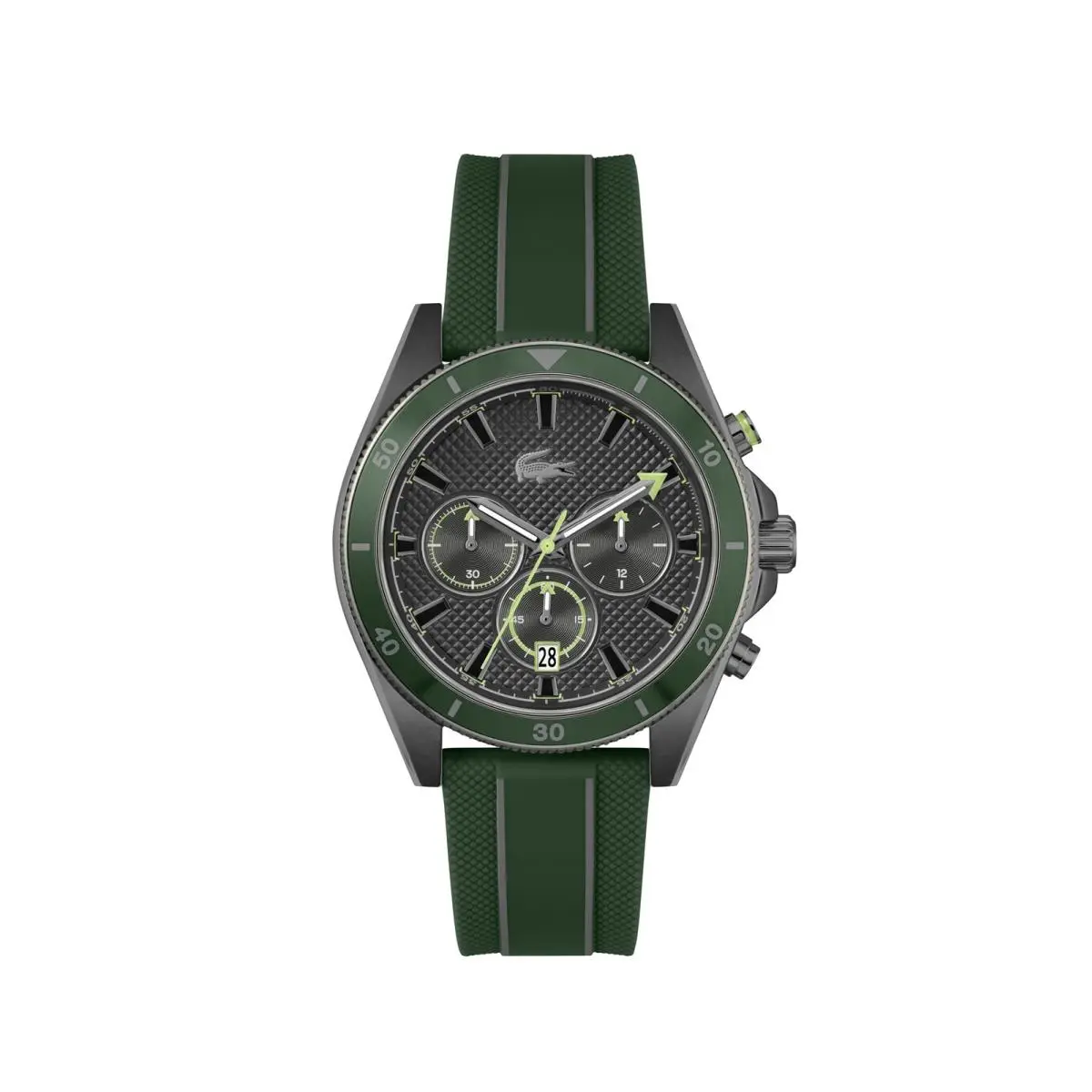 Lacoste Mainsail Men`s Chronograph Watch - Colorful Silicone Strap - Green
