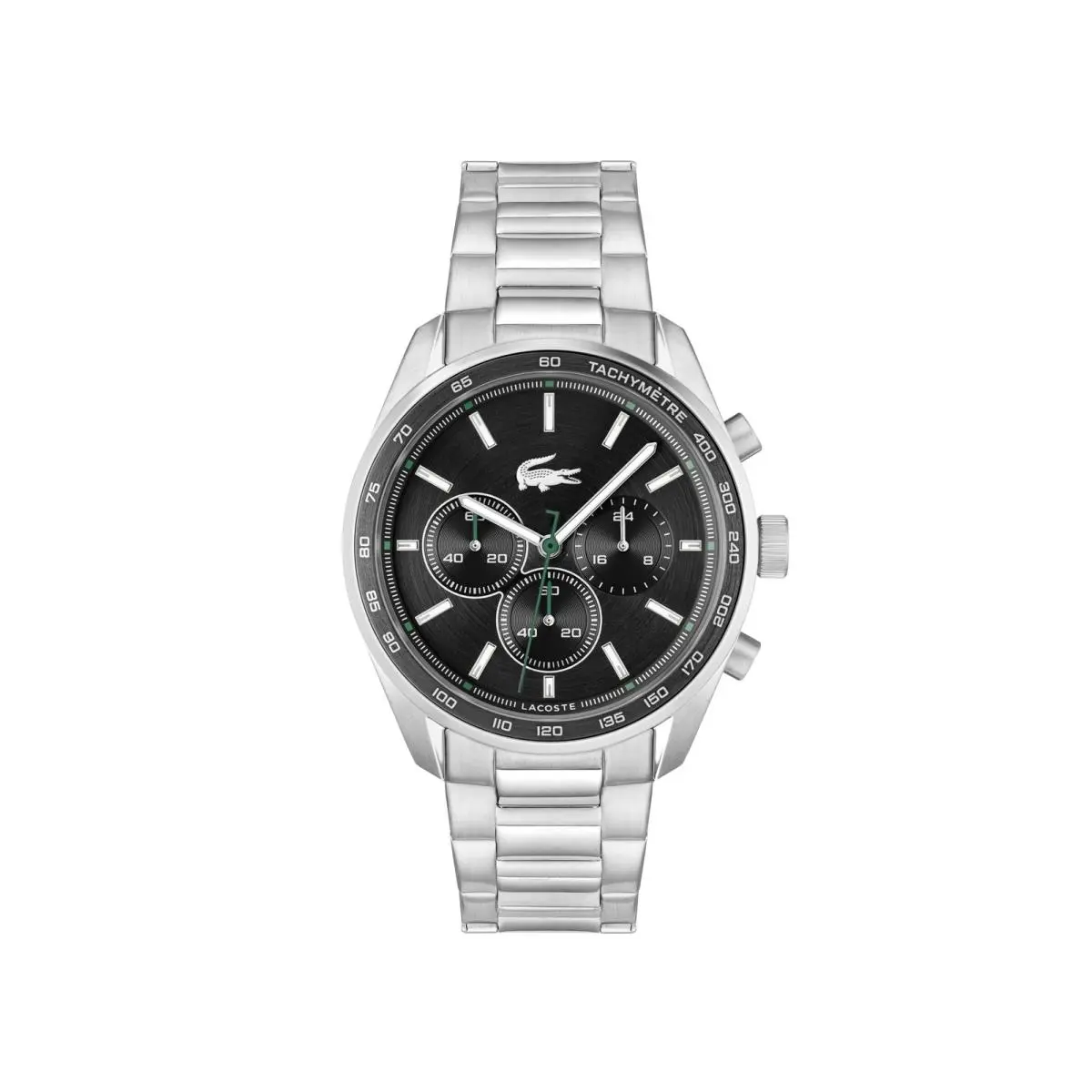 Lacoste Boston Men`s Quartz Chronograph Stainless Steel One Size Black/green