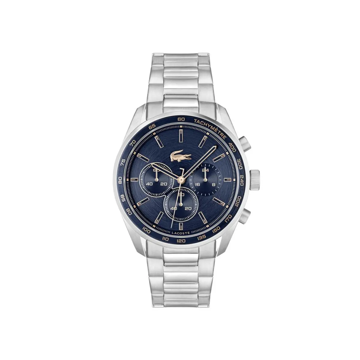 Lacoste Boston Men`s Chronograph Watch - Classic 39 MM Blue Stainless
