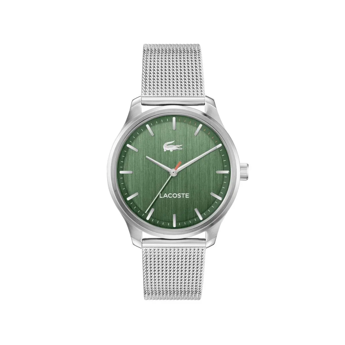 Lisbon Men`s 3H Quartz Watch Stainless Steel Taglia Unica Green by Lacoste