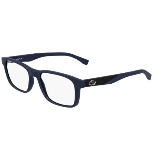 L 2842 Blue Matte 424 Size 55 Eyeglasses by Lacoste