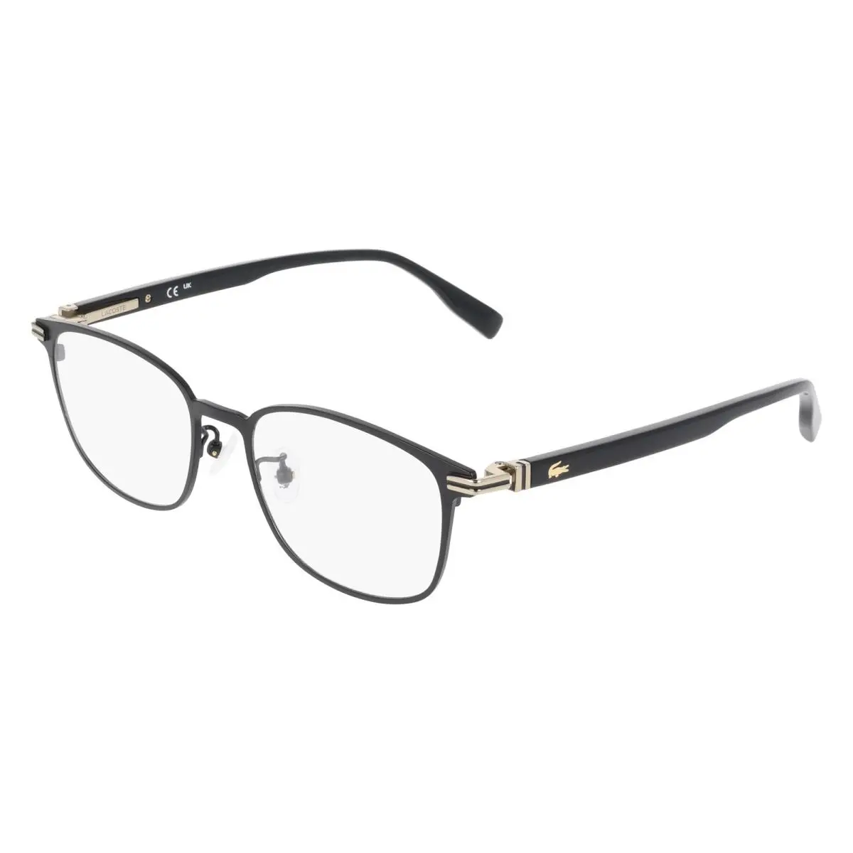 L 2530 LB N Satin Black 002 Size 52 Eyeglasses by Lacoste