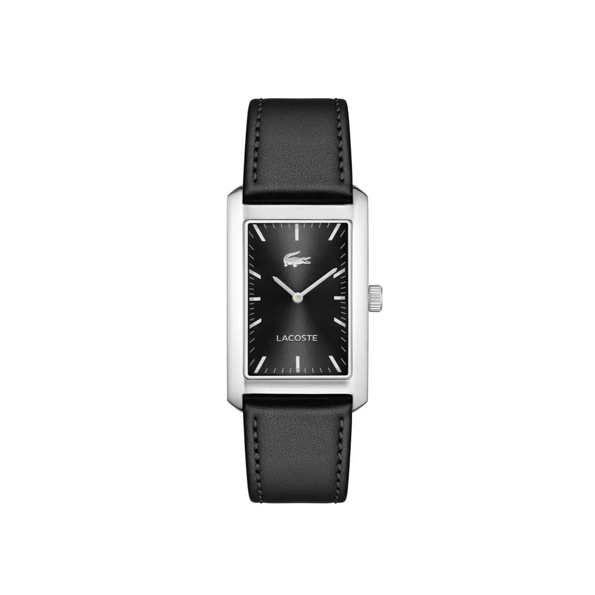 Lacoste Men`s Santiago Quartz Leather Strap Watch 26mm Black