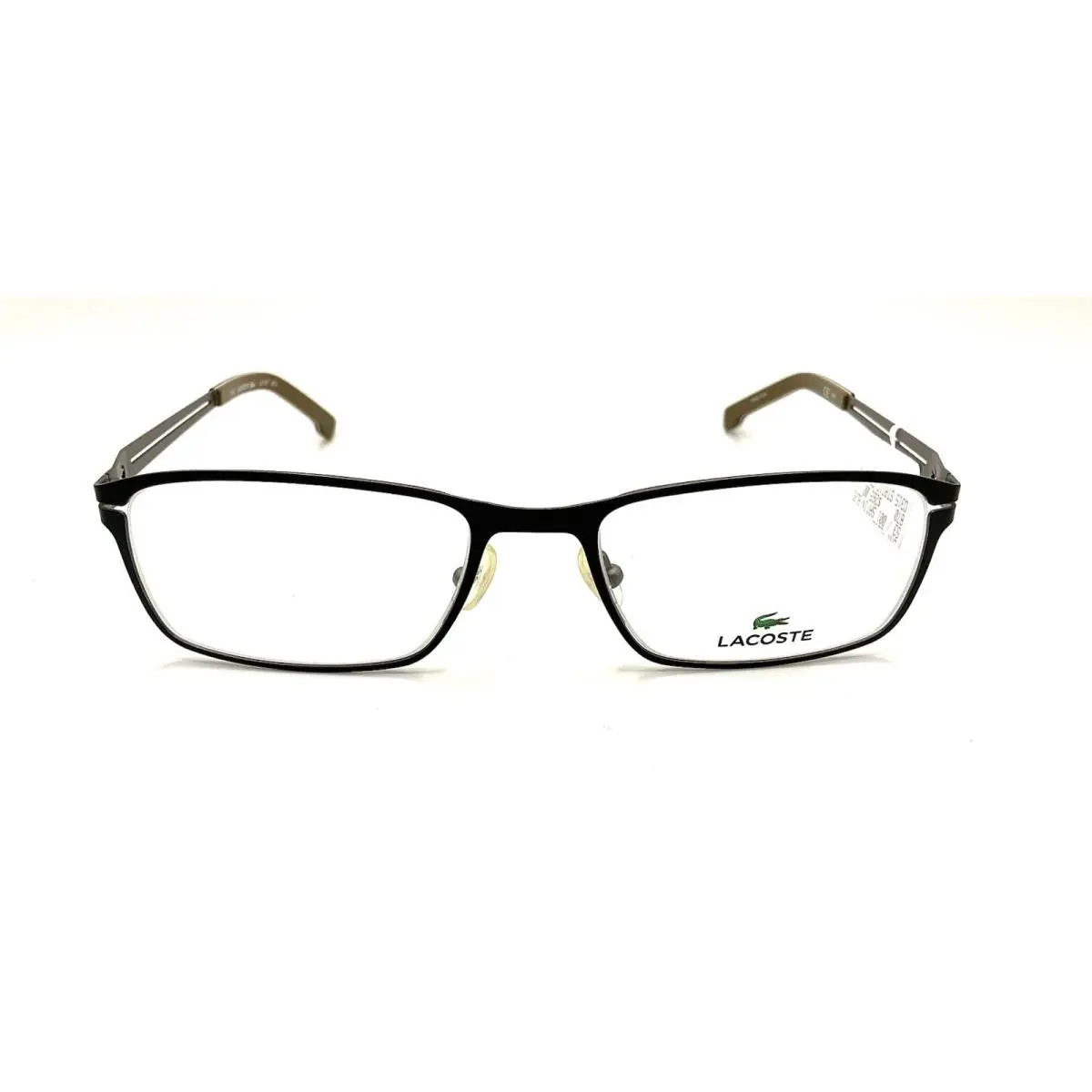 L2167 001 Black Metal Full Rim Eyeglasses 53-18-140 by Lacoste