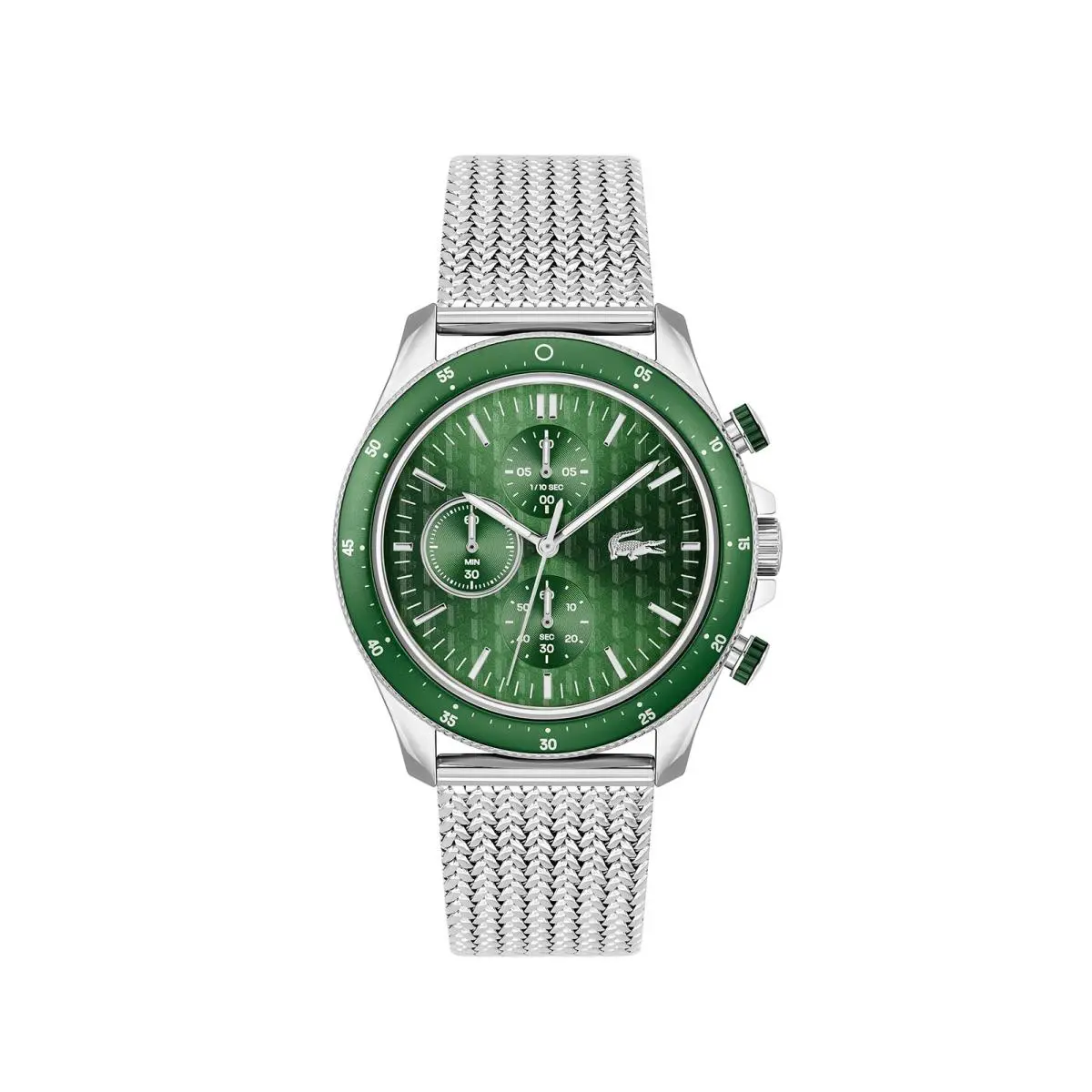 Neo Heritage Men`s Quartz Stainless Steel Green Aluminum Case Silver by Lacoste