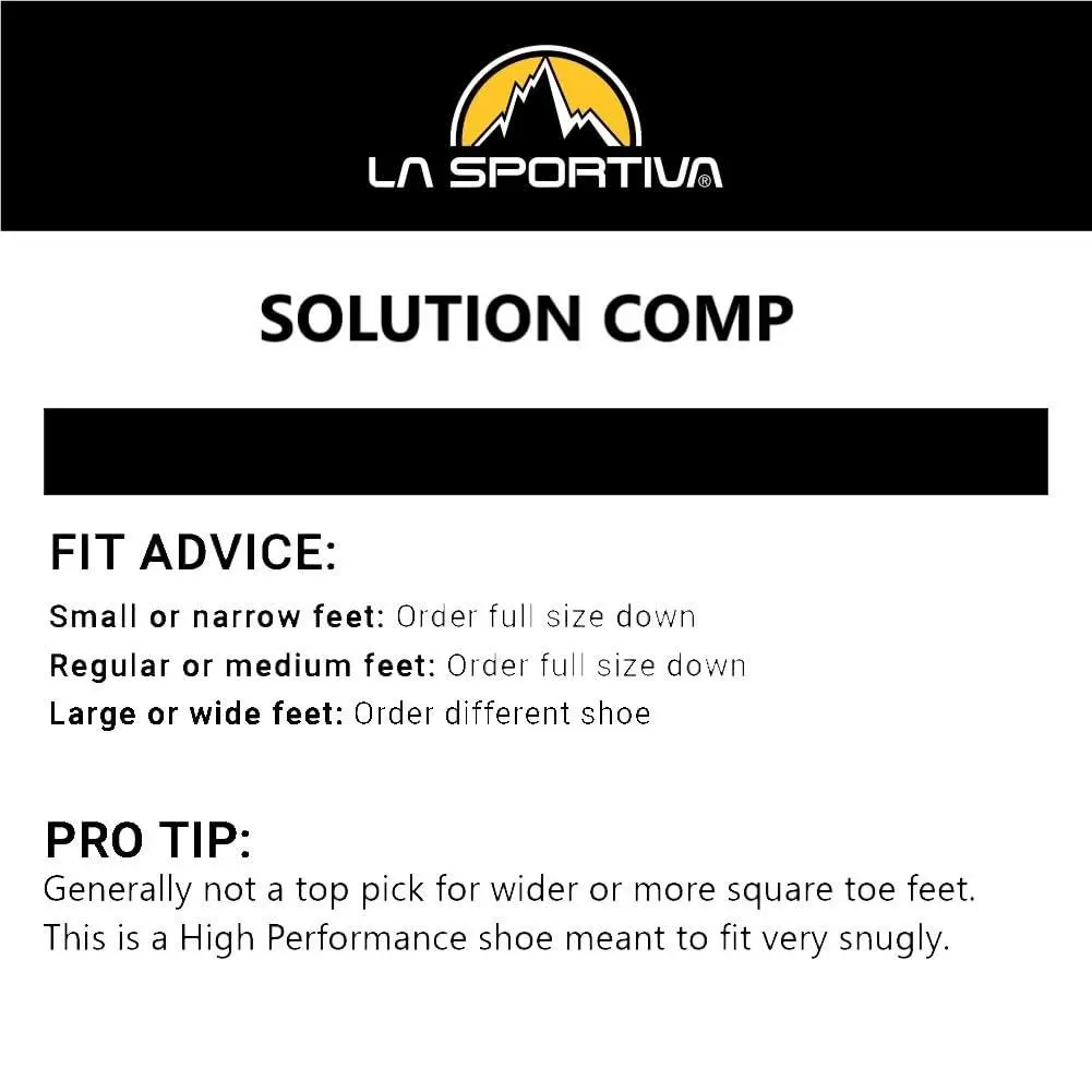 Lasportiva shoes - Solution Comp - Solution Comp - Zfcs018 - Black/Yellow 2 (UPC: 801216821379) 0