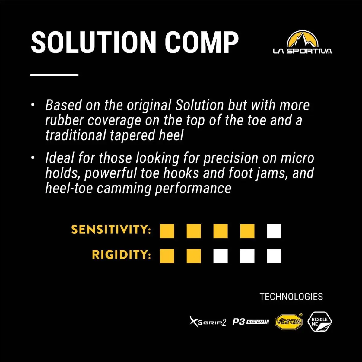 Lasportiva shoes - Solution Comp - Solution Comp - Zfcs018 - Black/Yellow 2 (UPC: 801216821379) 6