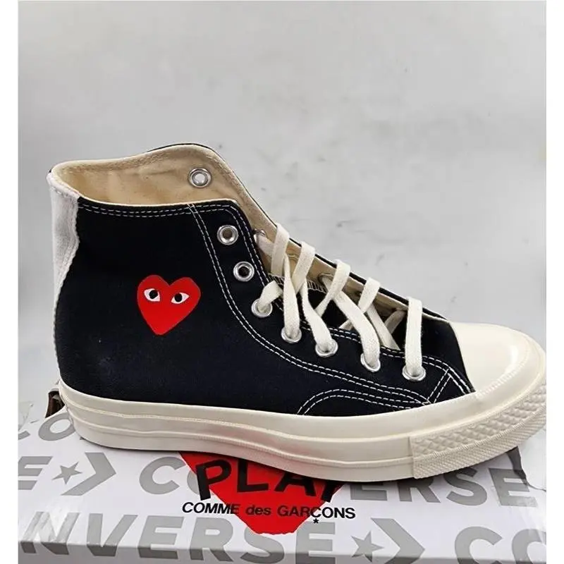 Converse shoes - Black/White/Red 8