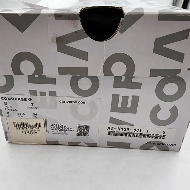 Converse shoes - Black/White/Red 1
