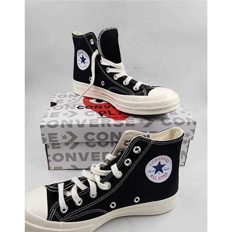 Converse shoes - Black/White/Red 5