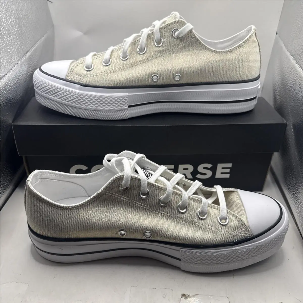 Converse shoes - Converse CTAS Lift OX - CTAS Lift - Gold/White/Black (UPC: 0194432353459) 2