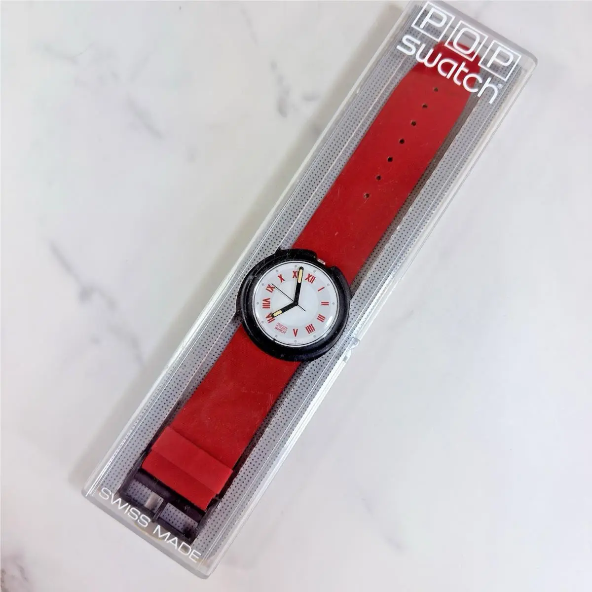 Pop Watch Tibet in Old Stock Running Red 1992 by Swatch