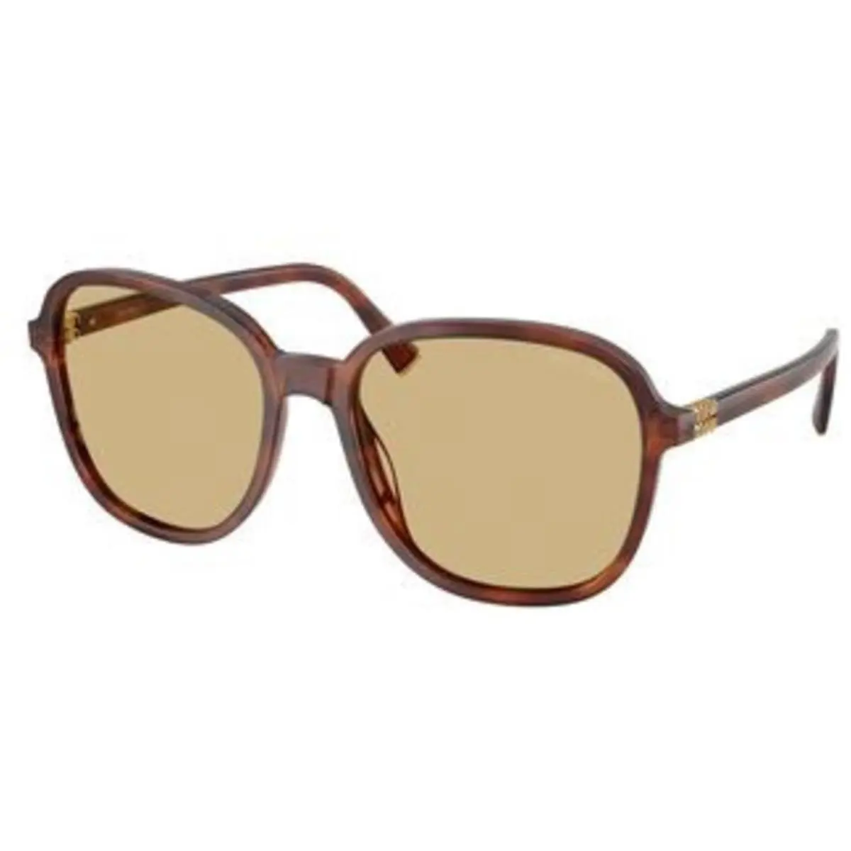Miu MU B 01 S Striped Tobacco / Yellow 26E10R Size 58 Sunglasses by Miu Miu