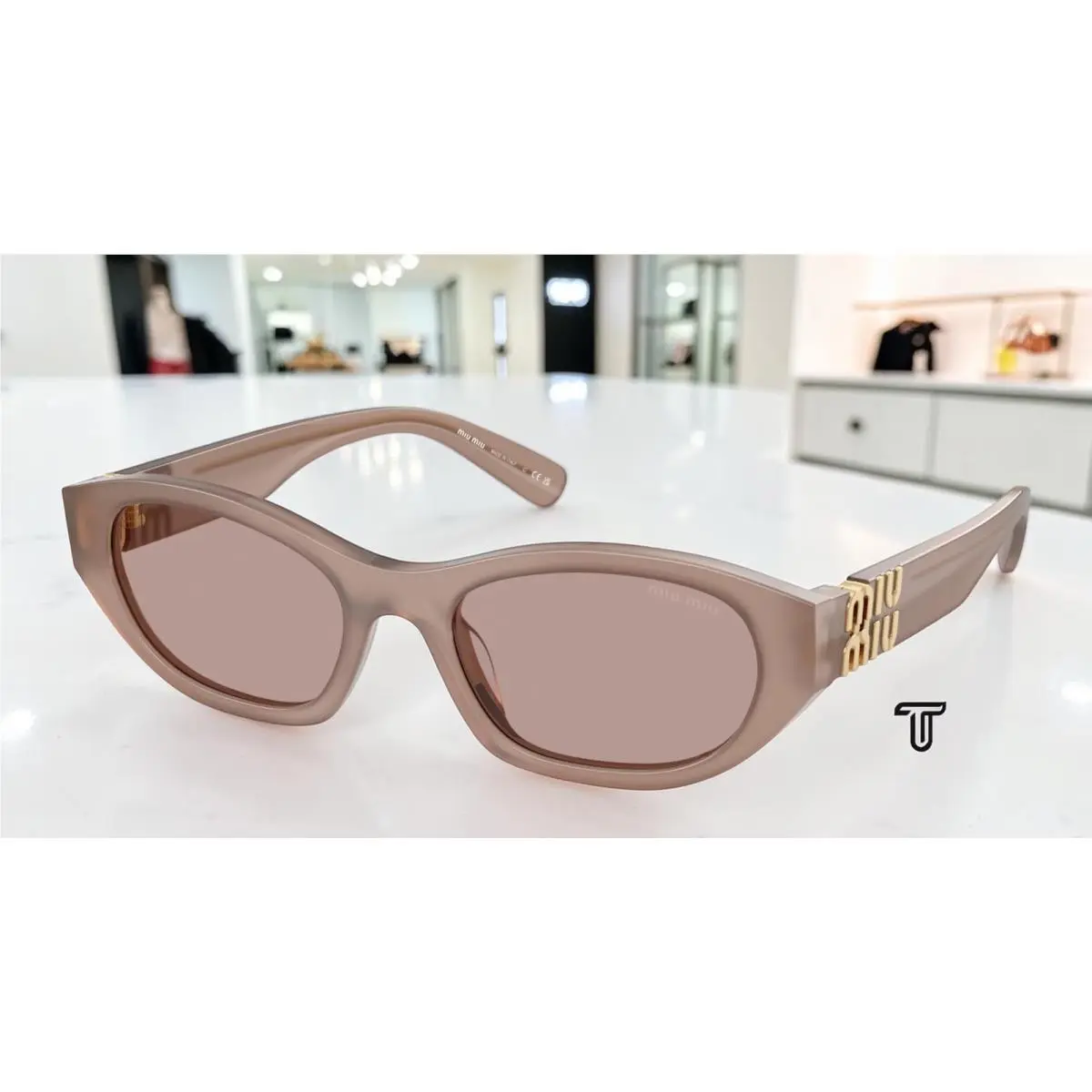 MU A03S 28L20I Grey Light Purple Brown 53 mm Women`s Sunglasses by Miu Miu