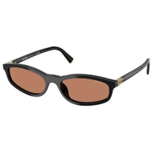 Miu MU A 06 S Black / Brown Polyamide Standard 16K10I Size 54 Sunglasses by Miu Miu
