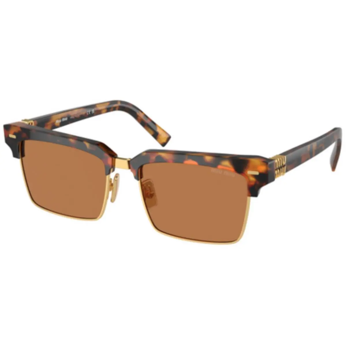 Miu MU 10 ZS Light Havana / Brown Polyamide Standard 19P2Z1 Size 54 Sunglasses by Miu Miu