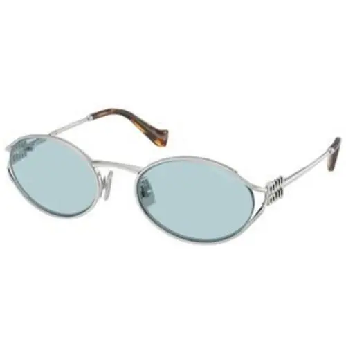 Miu MU 52 YS Silver / Light Blue Polyamide Standard 1BC20R Size 54 Sunglasses by Miu Miu