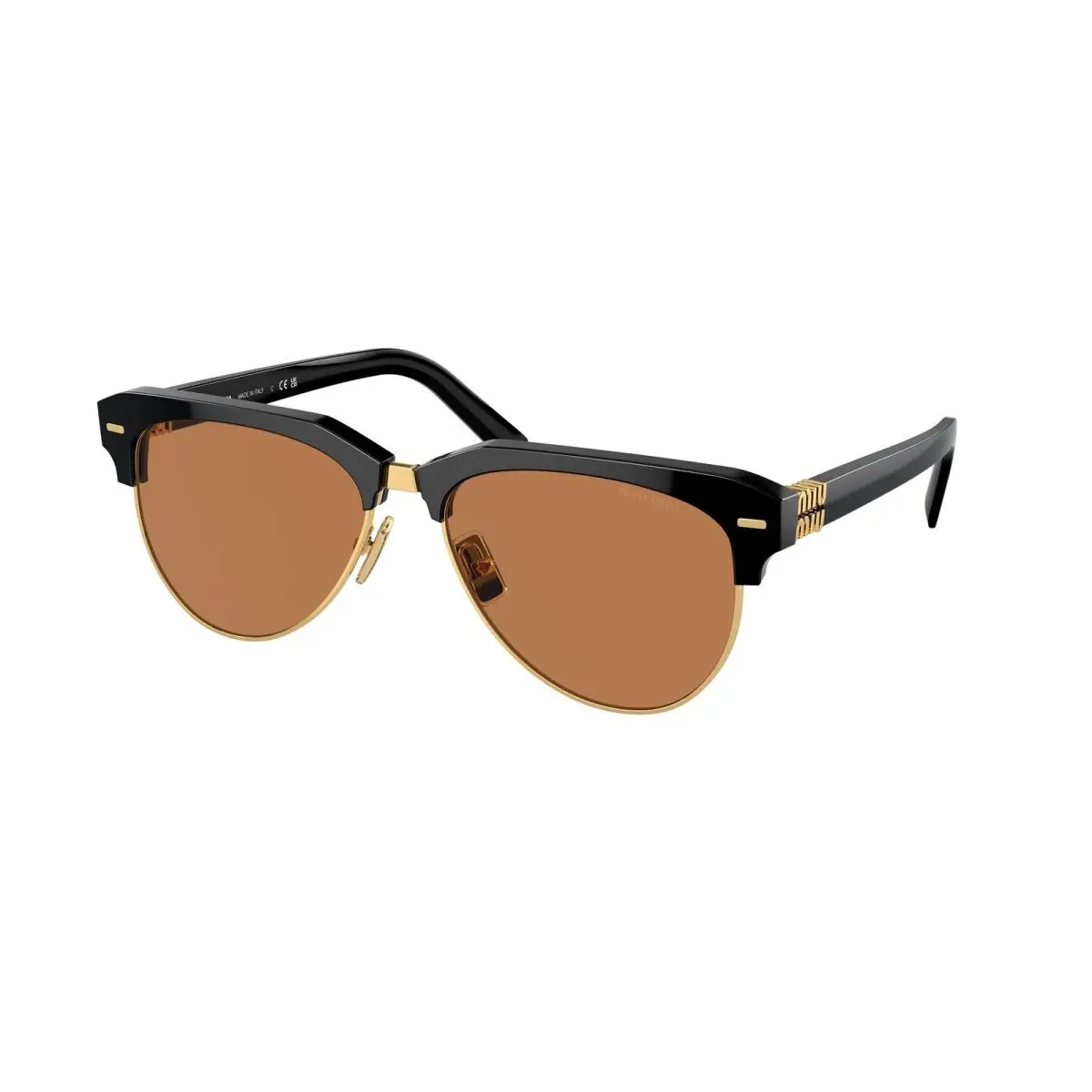 Miu MU 9 ZS Black Brown 1AB2Z1 Size 57 Sunglasses by Miu Miu