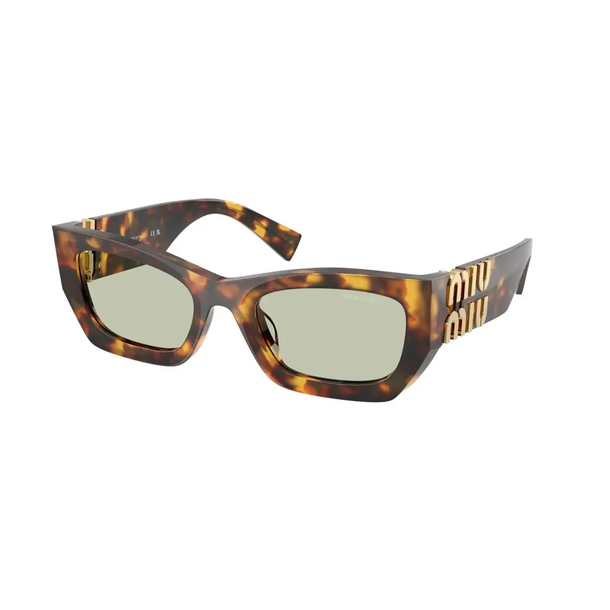 Miu MU 9 WS Honey Havana Green 14L50O Size 53 Sunglasses by Miu Miu