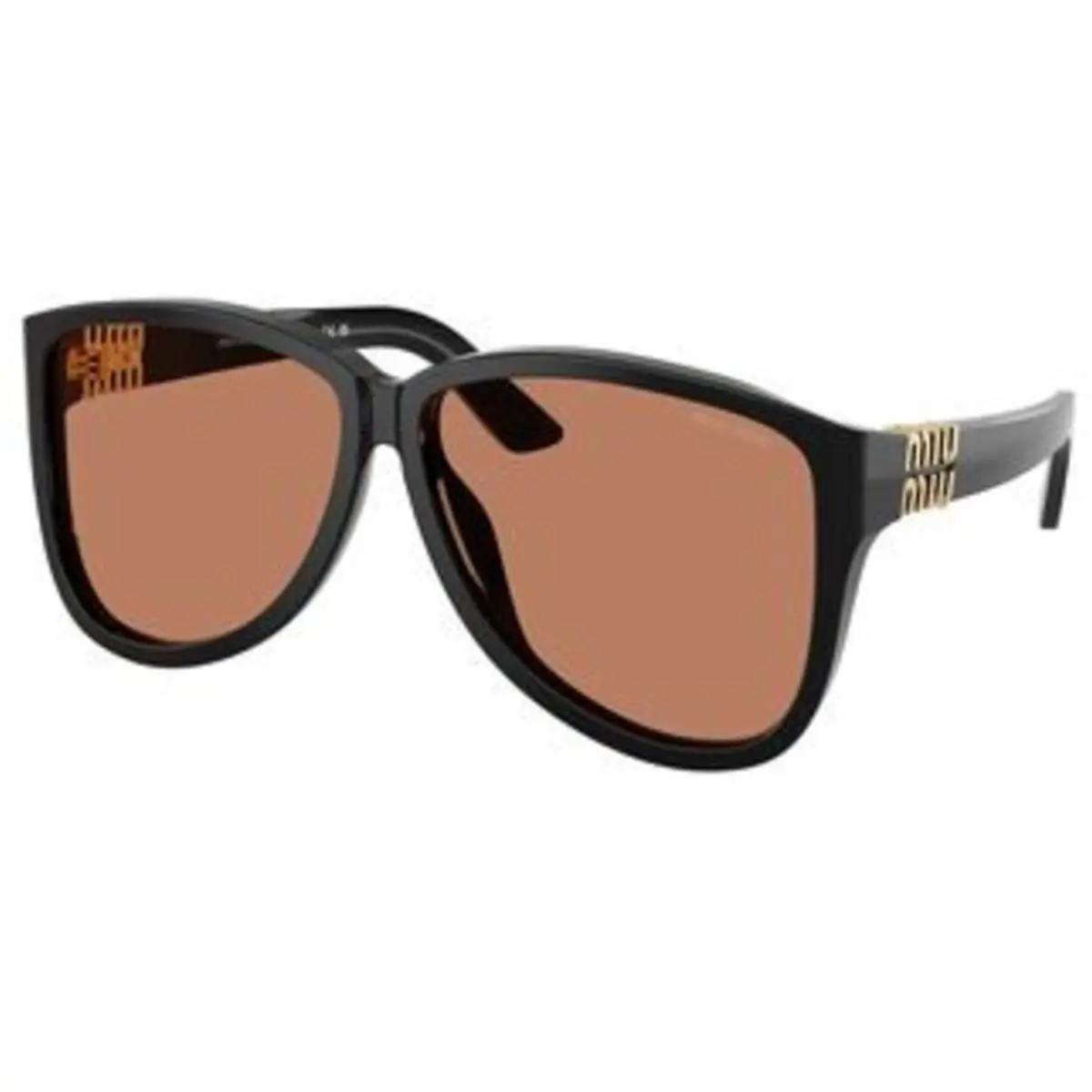 Miu MU A 08 S Black / Brown Polyamide Standard 16K90Q Size 61 Sunglasses by Miu Miu