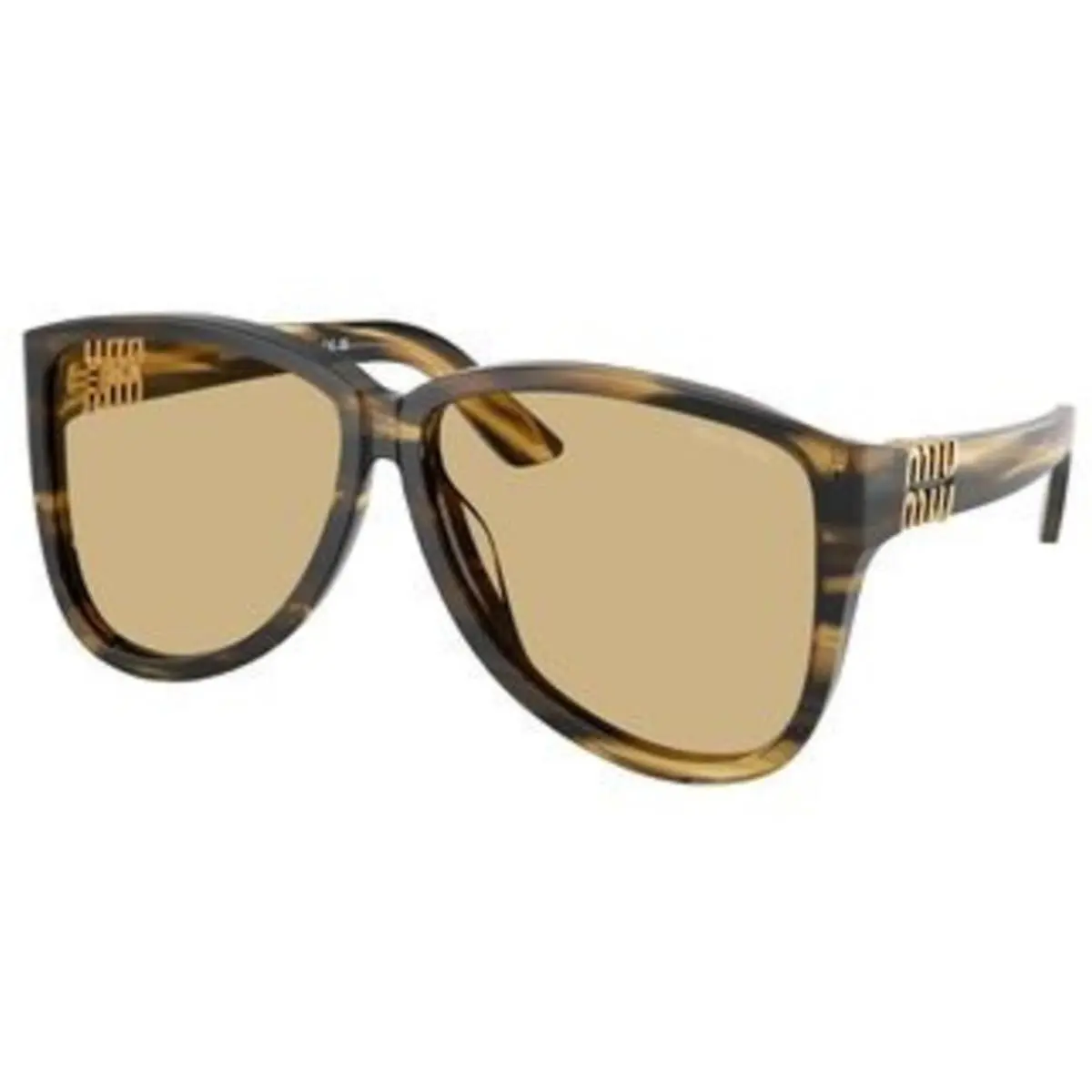 Miu MU A 08 S Striped Loden / Yellow 25E1OR Size 61 Sunglasses by Miu Miu