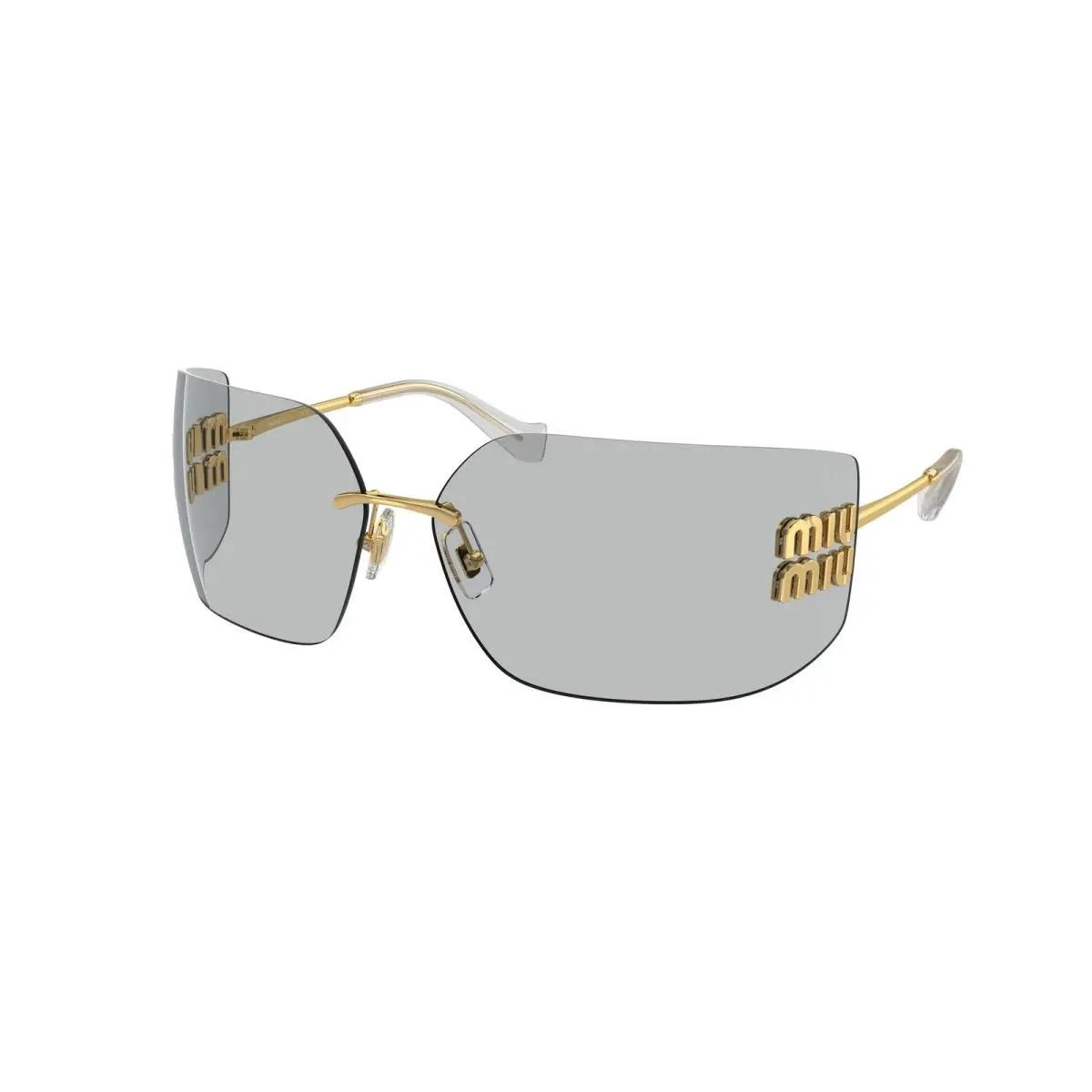 Miu MU 54 YS Gold Light Grey 5AK30B Size 80 Sunglasses by Miu Miu