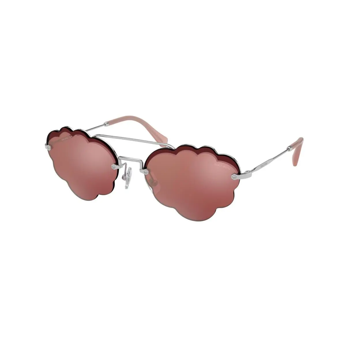 Miu MU 57 US Core Collection Silver Pink Mi 1BC177 Size 58 Sunglasses by Miu Miu