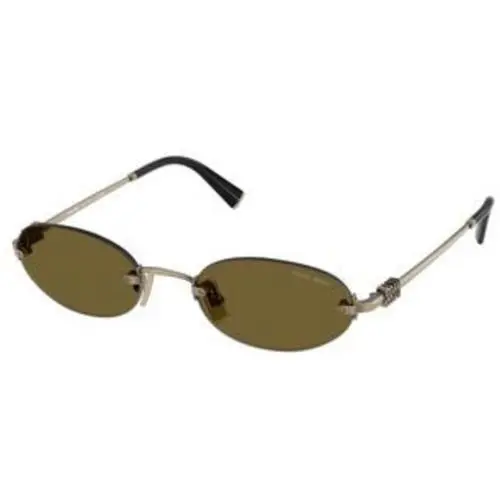 Miu MU A 54 S Old Gold / Dark Brown Polyamide Standard 26C09Z Size 51 Sunglasses by Miu Miu