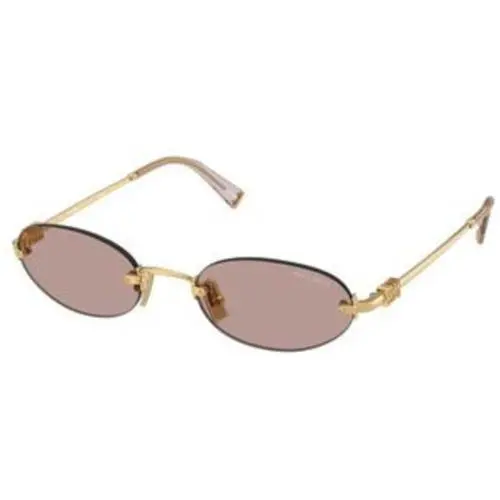 Miu MU A 54 S Gold / Light Purple Brown 5AK20I Size 51 Sunglasses by Miu Miu