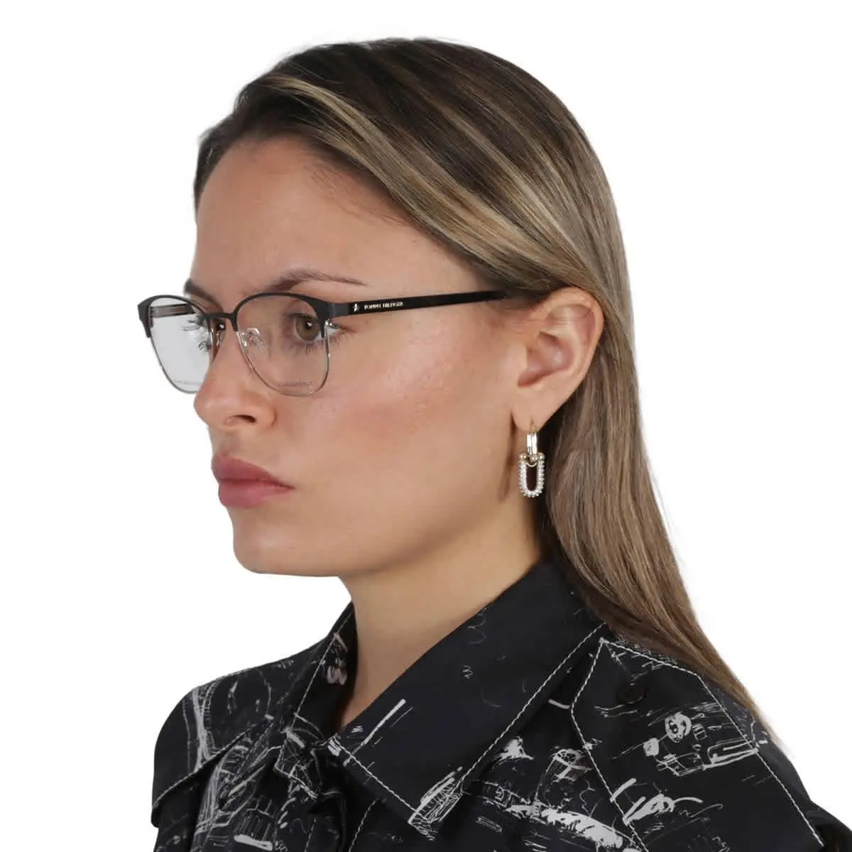 Demo Cat Eye Ladies Eyeglasses TH 1749 0003 53 TH 1749 0003 53 by Tommy Hilfiger