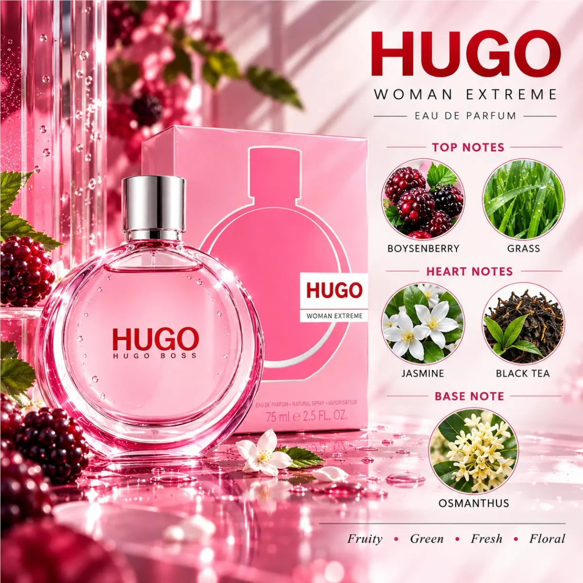 Hugo Woman Extreme  Eau de Parfum Spray 2.5 oz / 75 ml by Hugo Boss