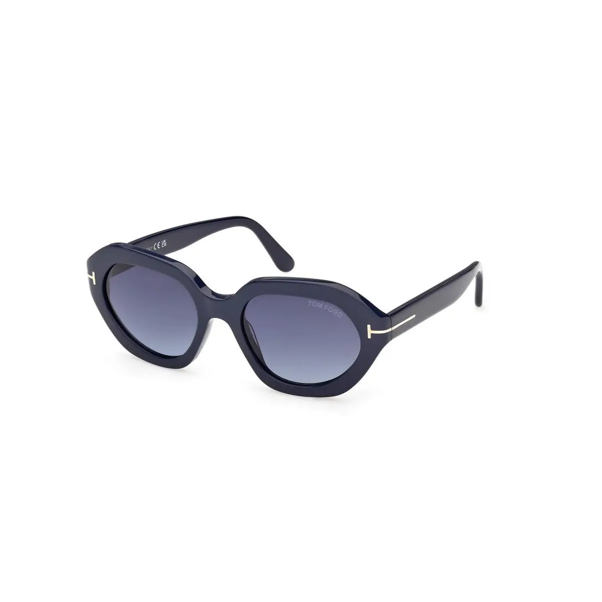FT 1341 Shiny Blue / 90W Size 53 Sunglasses by Tom Ford