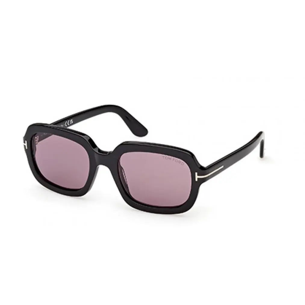 FT 1342 Sunglasses 01Y Shiny Black by Tom Ford