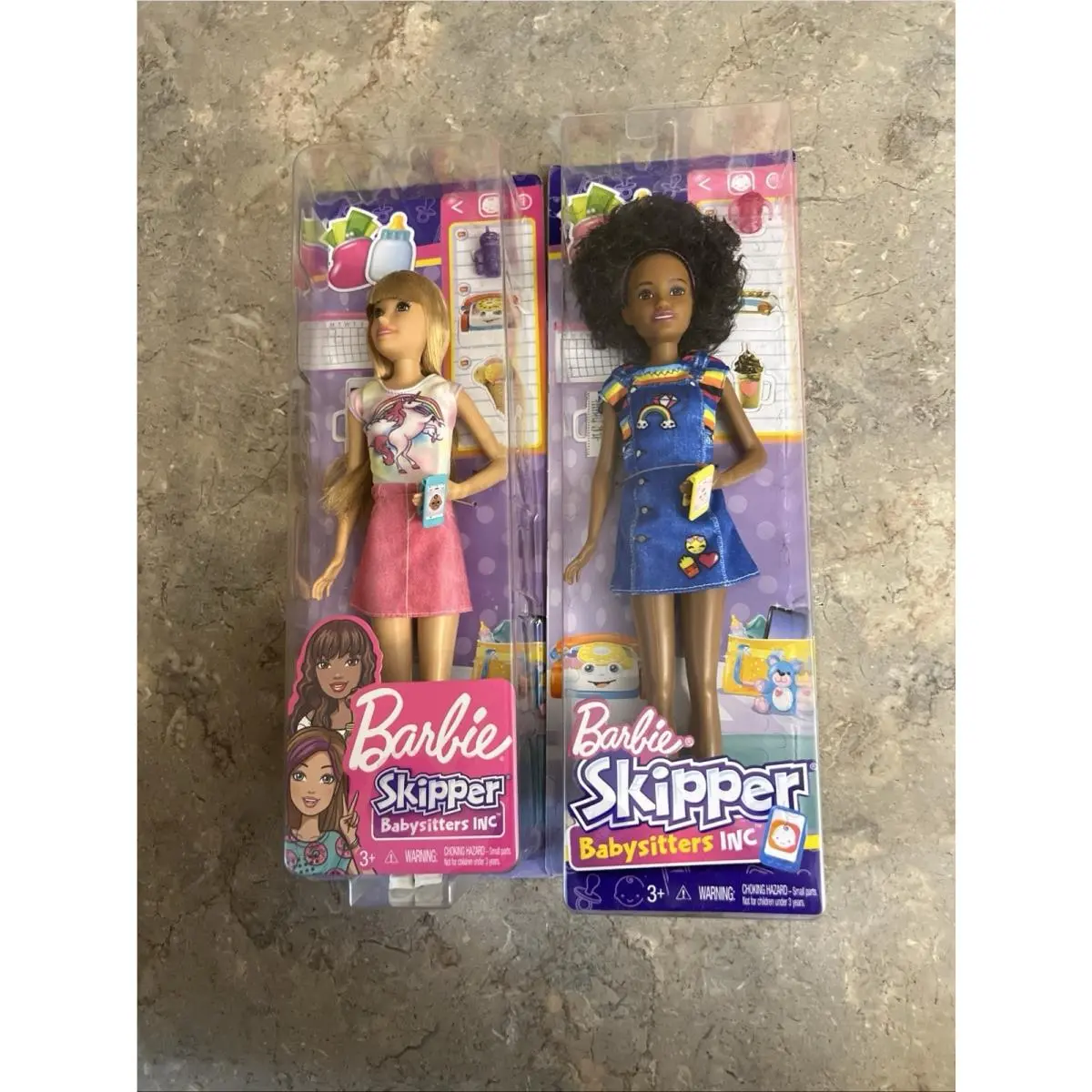 2 Barbie Skipper Babysitters Inc Dolls AA Blonde Hair