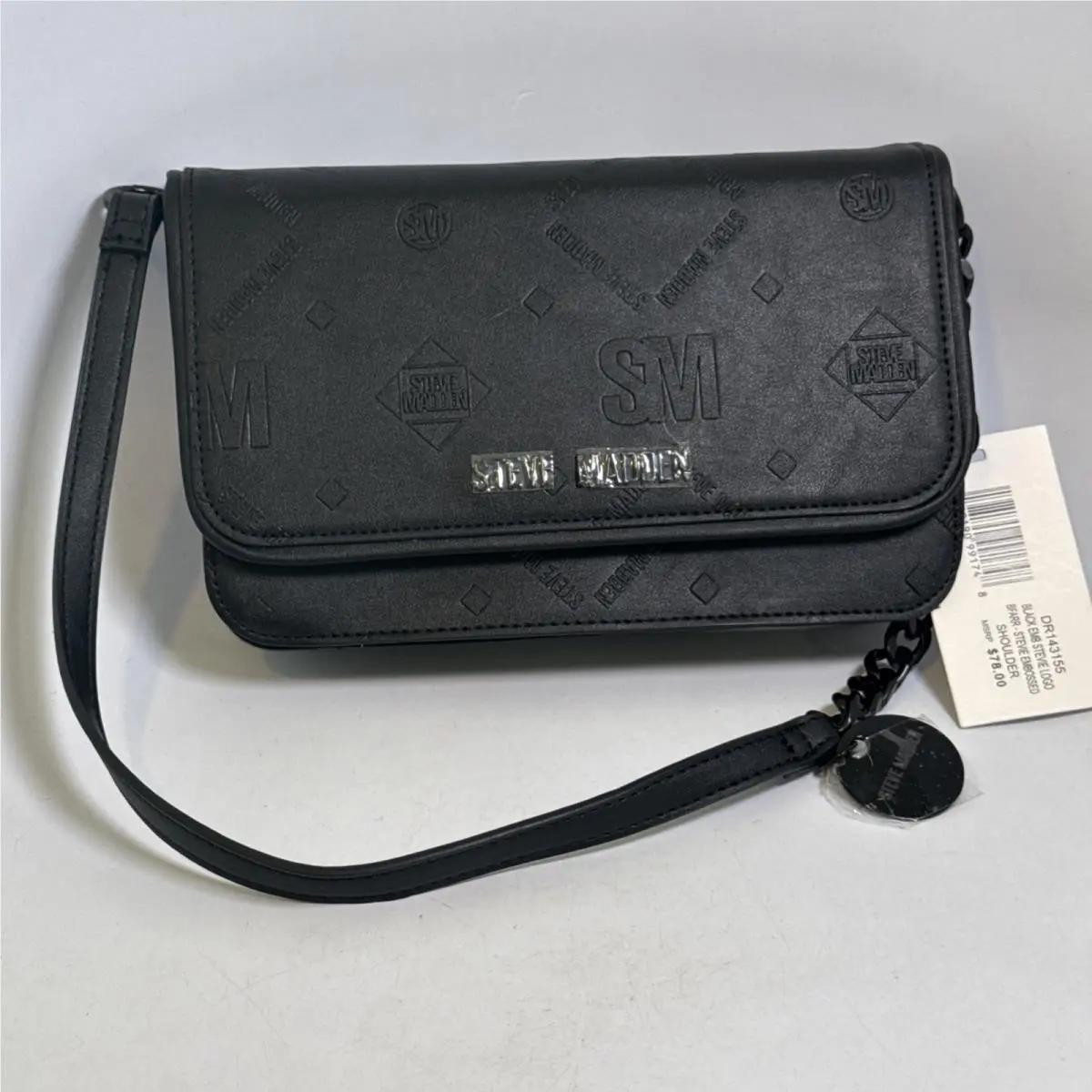 Black Bfarr Stevie Crossbody Purse Bag DR143155 by Steve Madden